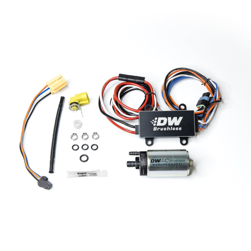 DeatschWerks 16+ Chevy Camaro 440lph In-Tank Brushless Fuel Pump w/9-0902 Instl kit/C102 Controller 9-442-C102-0902