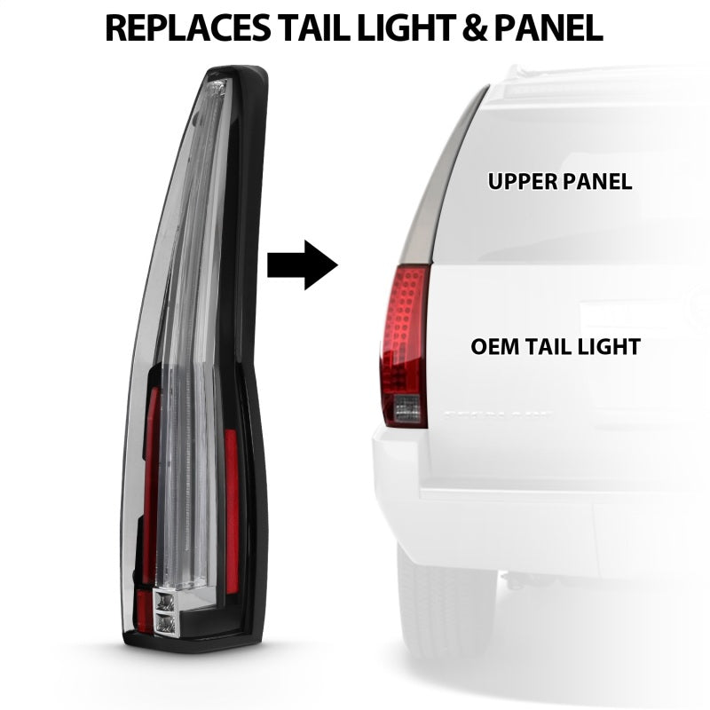 ANZO 2007-2014 Cadillac Escalade Led Taillights Red/Clear 311296