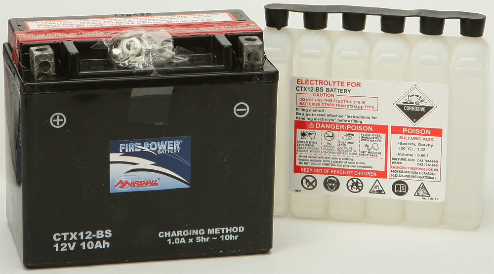 MARSHALLSBattery Maint Free Ctx12 -Bs Fire PowerCTX12-BS~MAR