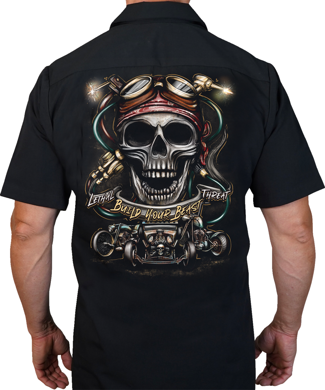 LETHAL THREAT Build Your Beast Shop Shirt - Black - XL DG60178XL