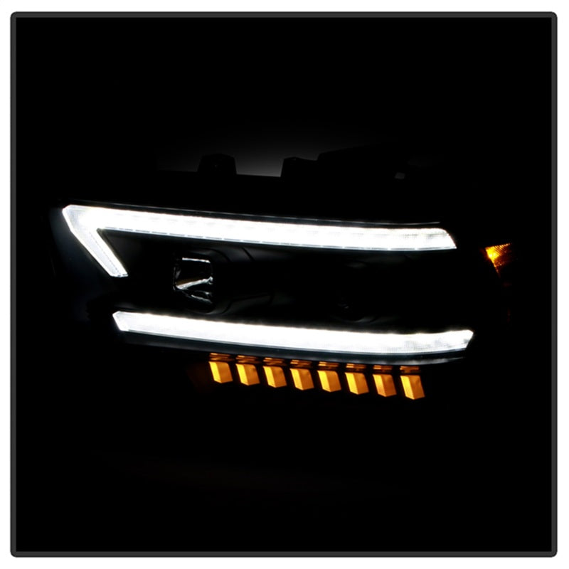 Spyder 19-22 Dodge Ram 2500 (Halogen Only) Projector Headlights - Black PRO-YD-DR19HDHALSI-SEQ-BK 5088611