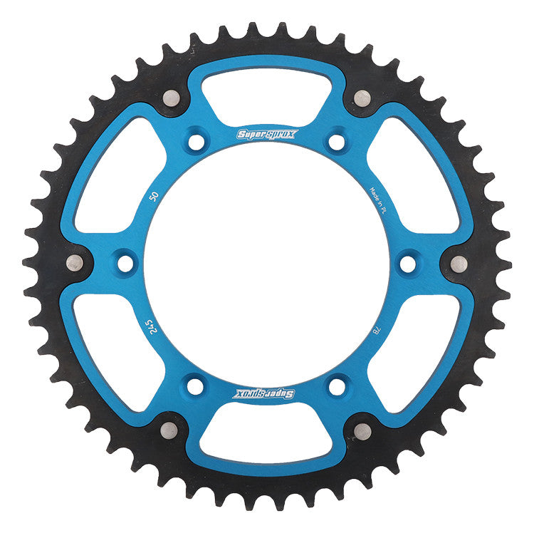 SUPERSPROX Rear Stealth Sprocket Alu/Stl 50t-520 Blu Yam RST-245-50-BLU