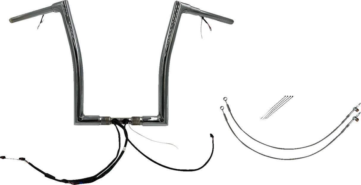 FAT BAGGERS INC. Handlebar Kit - Flat Top - 16" - Chrome 602316