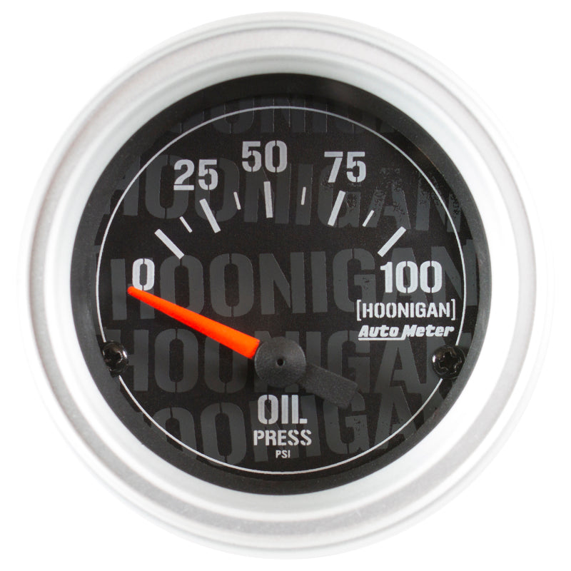 Autometer Hoonigan 52mm 100psi Full Electronic Oil Pressure Gauge 4327-09000