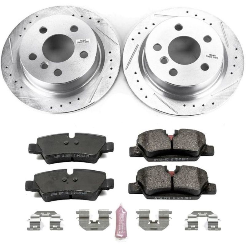 Power Stop 14-19 Mini Cooper Rear Z23 Evolution Sport Brake Kit K7750