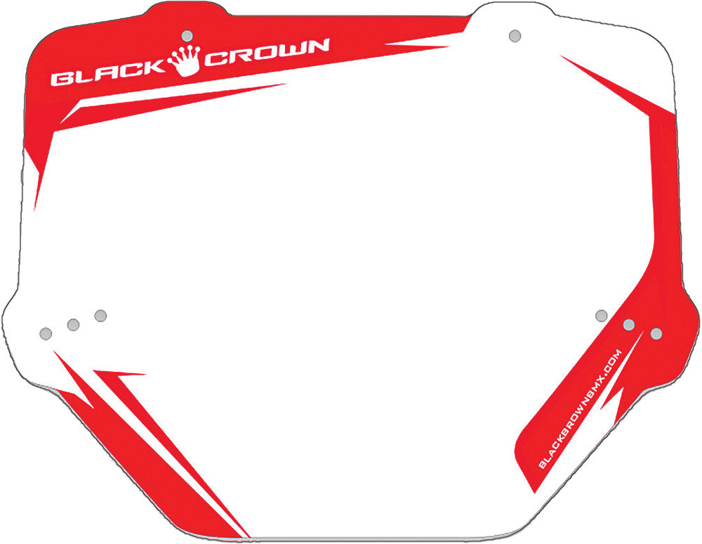 BLACK CROWN Sx Pro Number Plate (Red) BC-SXP-RD