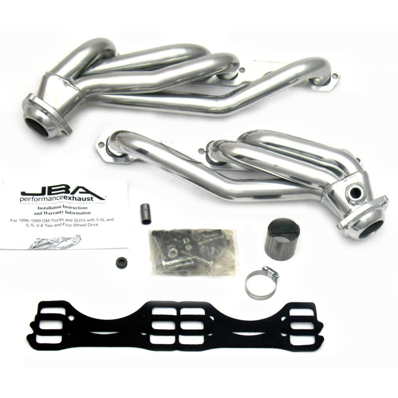 JBA 96-00 GM Truck 5.0L/5.7L SBC w/o A.I.R. 1-1/2in Primary Silver Ctd Cat4Ward Header 1832SJS