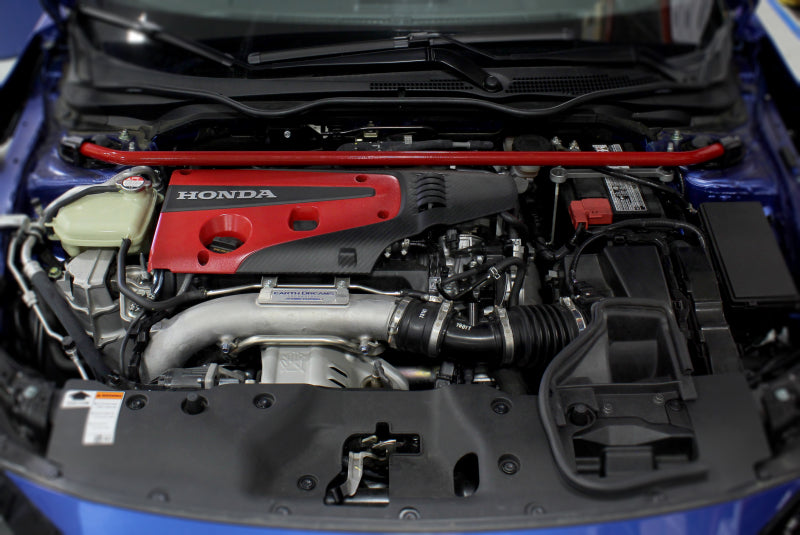 Perrin Honda Civic Type R / Si Front Strut Brace - Glossy Red w/ Black Feet PHP-SUS-050GRD
