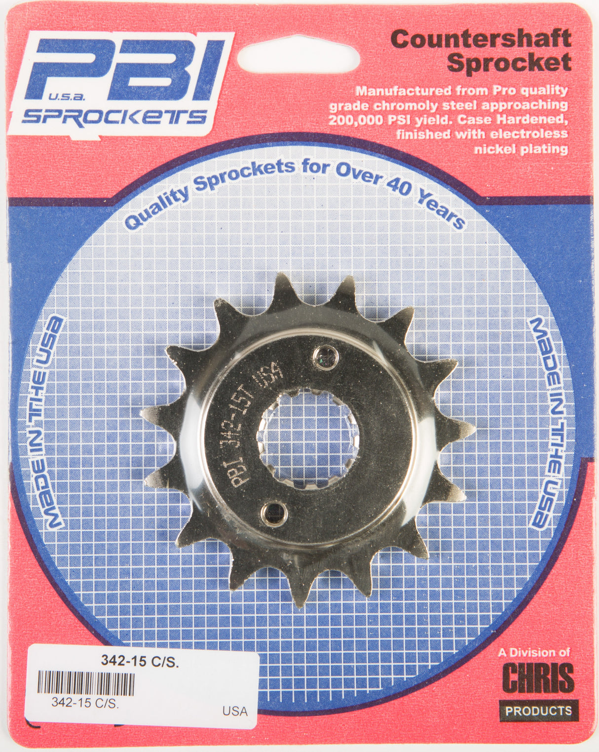 PBIFront Cs Sprocket Steel 15t-520 Hon342-15