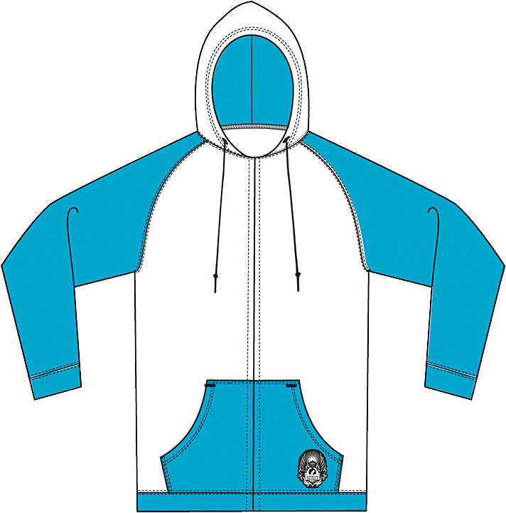DRAGON Block Out Zip Hoody White S 723-3041 WHT SM
