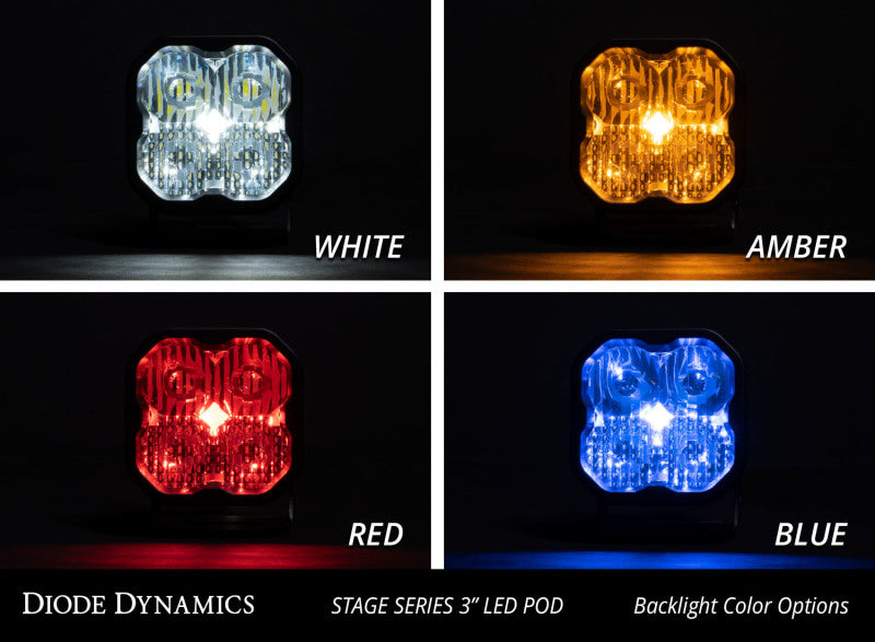 Diode Dynamics SS3 LED Pod Sport - White SAE Fog Standard (Pair) DD6122P