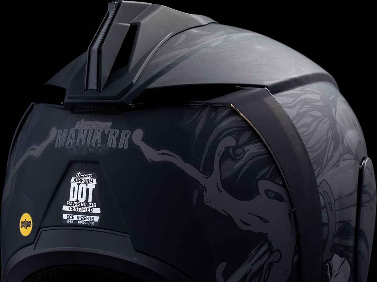 ICON Airform™ Helmet - Manik'RR - MIPS® - Dark Black - Large 0101-17006