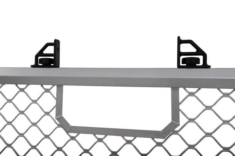 Deezee 17-23 Ford SuperDuty Cargo Management Cab Rack - Silver Mesh DZ 95072R