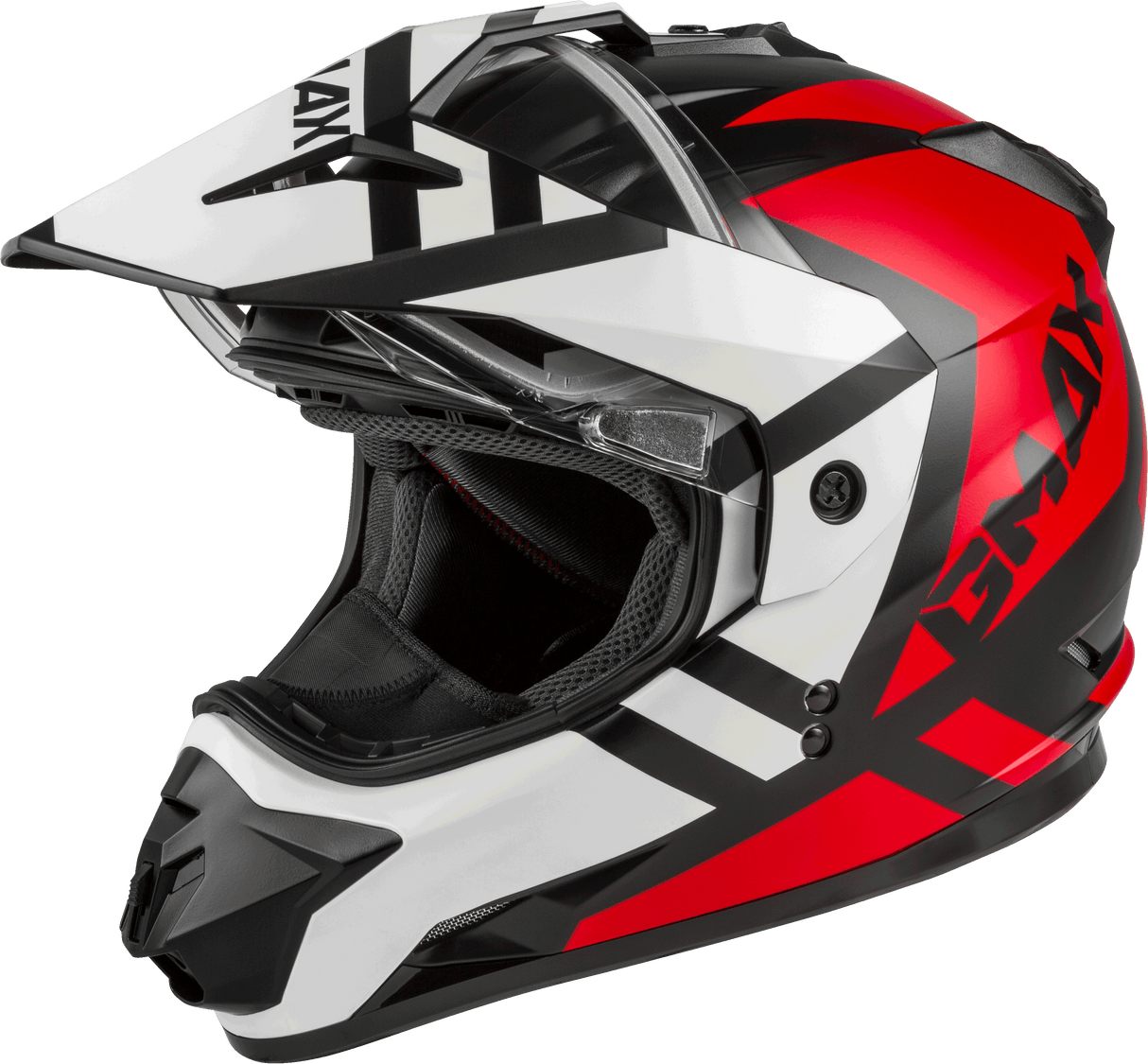 GMAX Gm-11s Dual-Sport Trapper Snow Helmet Matte Blk/Red/White Xl G2113077