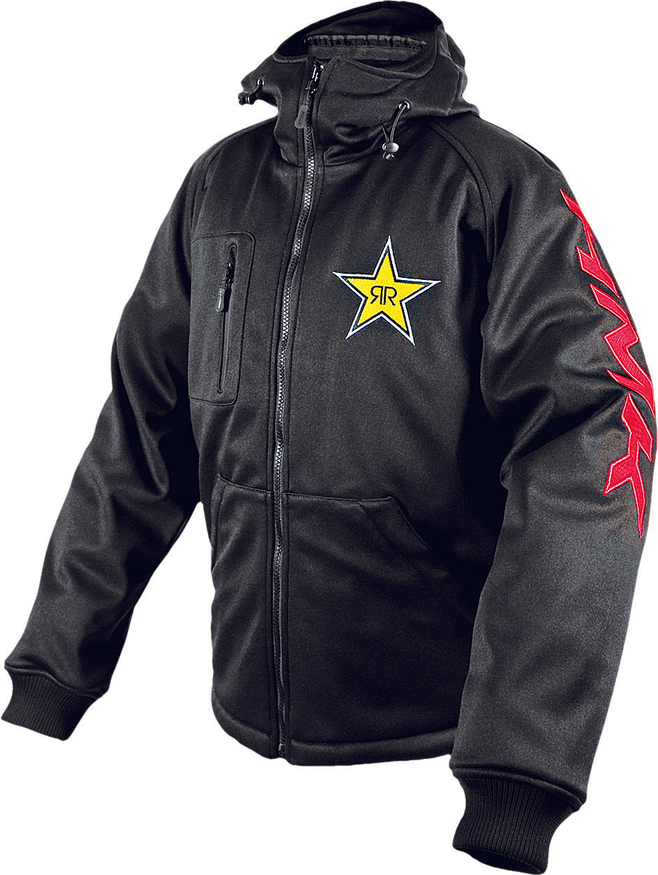 HMK Hooded Tech Shell Rockstar Black Xs HM7HTSRBXS