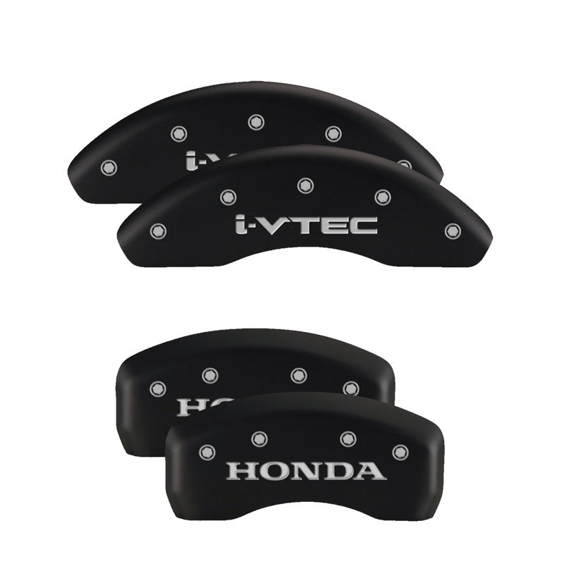MGP 4 Caliper Covers Engraved Front & Rear Hemi Red finish silver ch 55001SHEMRD
