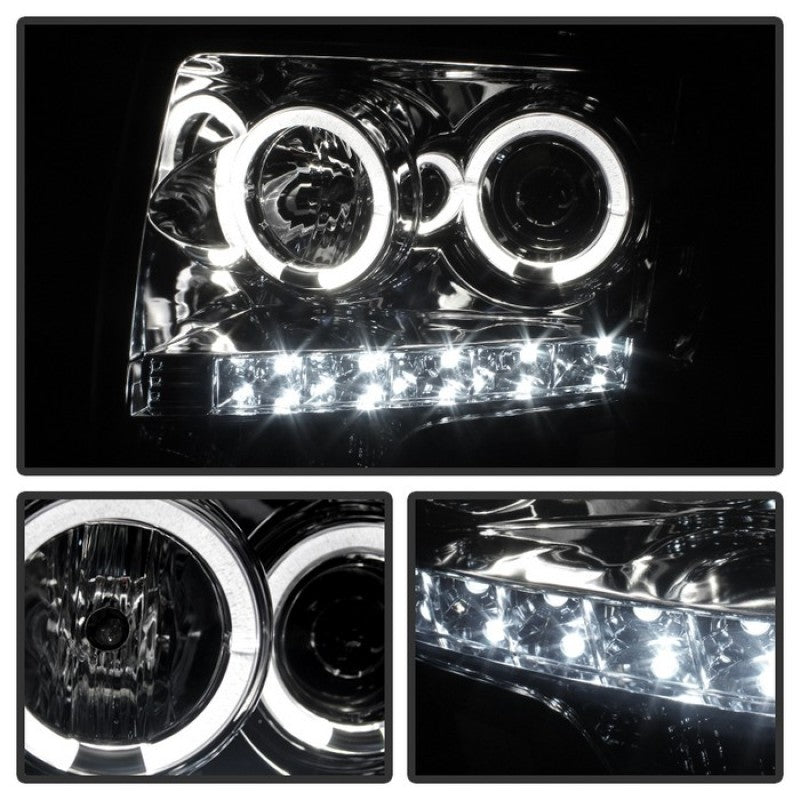 Spyder Ford F150 09-14 Projector Headlights Halogen Model- LED Halo LED Smke PRO-YD-FF15009-HL-SM 5010254