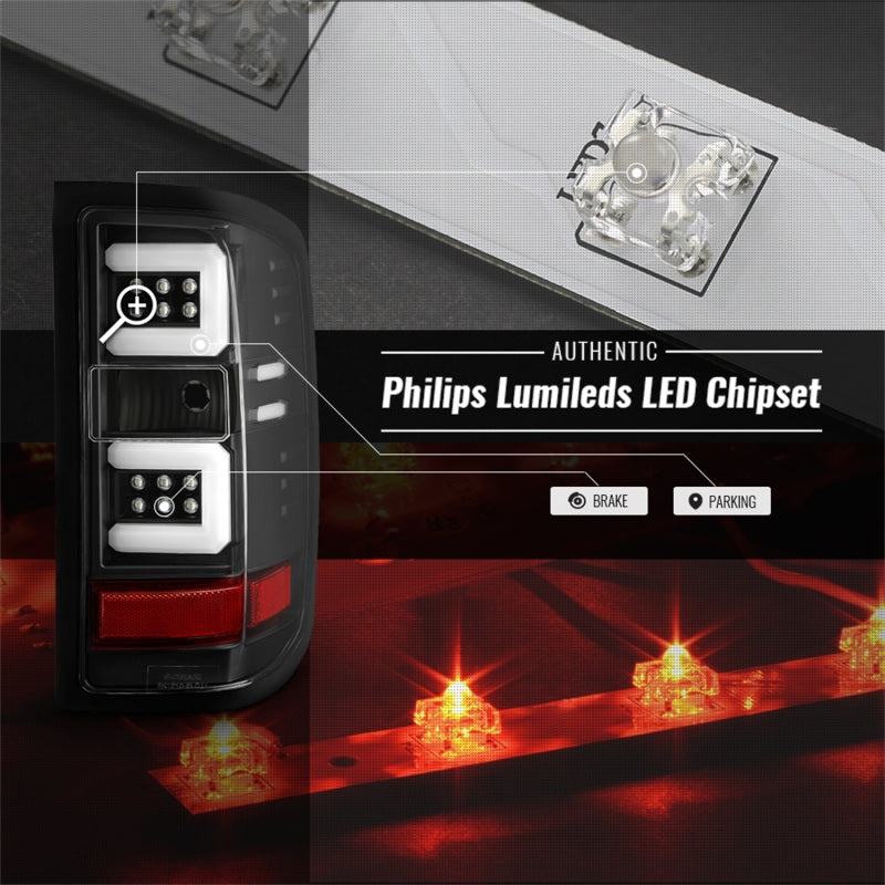 Spyder Chevy 1500 14-16 Light Bar LED Tail Lights All Blk ALT-YD-CS14-LBLED-BKV2 5085856