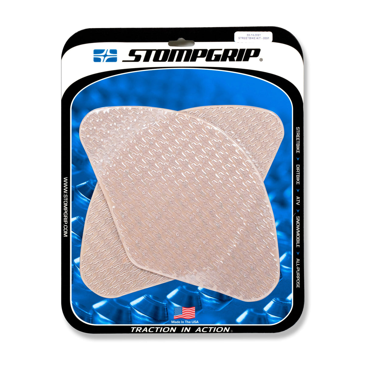 STOMPGRIP Tank Pad Kit Icon Clear 55-14-0051C