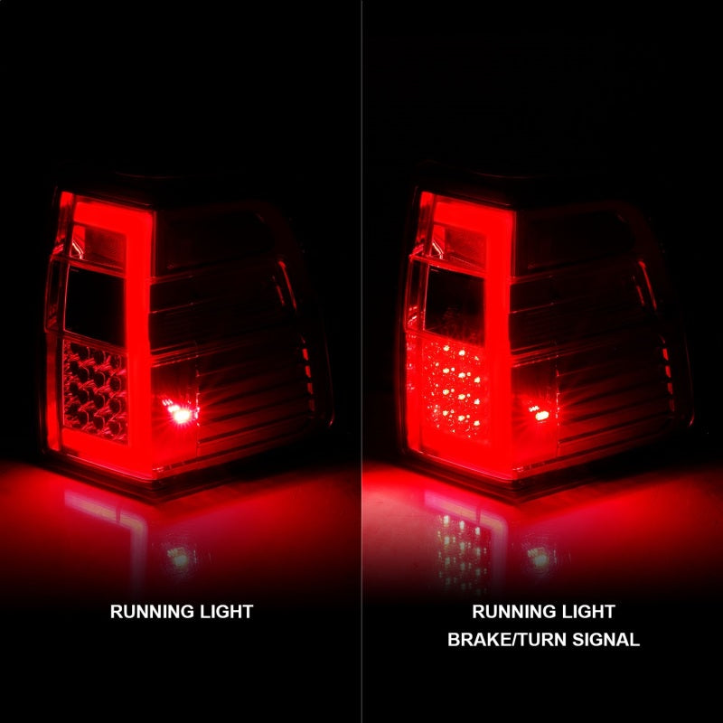 ANZO 07-17 For Expedition LED Taillights w/ Light Bar Chrome Housing Red/Clear Lens 311410