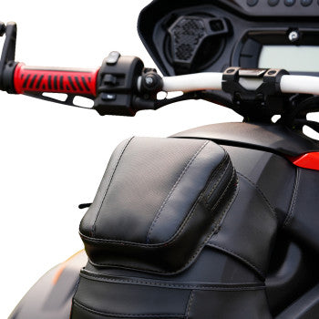 SHOW CHROME Ballistic Tank Pouch - Black w/ Black Stitch - Ryker '19-'23 H40-402CBK