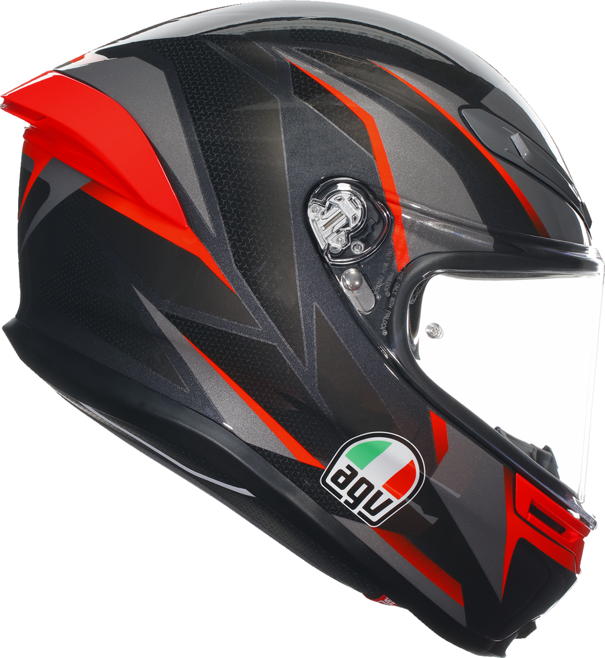 Casco AGV K6 S - Slashcut - Negro/Gris/Rojo - Grande 2118395002014L
