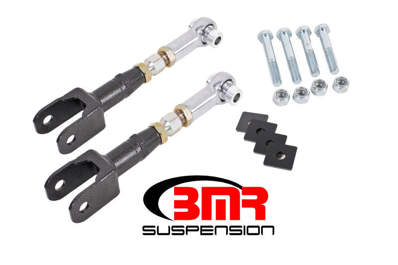 BMR 15-17 S550 Mustang Rear On-Car Adj. Rod Ends Toe Rods - Black Hammertone TR005H