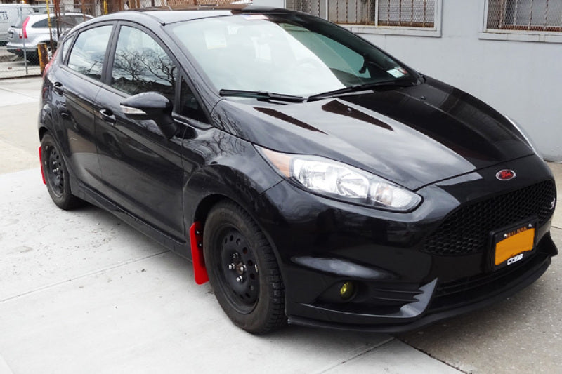 Rally Armor 13-19 USDM Ford Fiesta ST Black UR Mud Flap w/ Silver Logo MF29-UR-BLK/SIL
