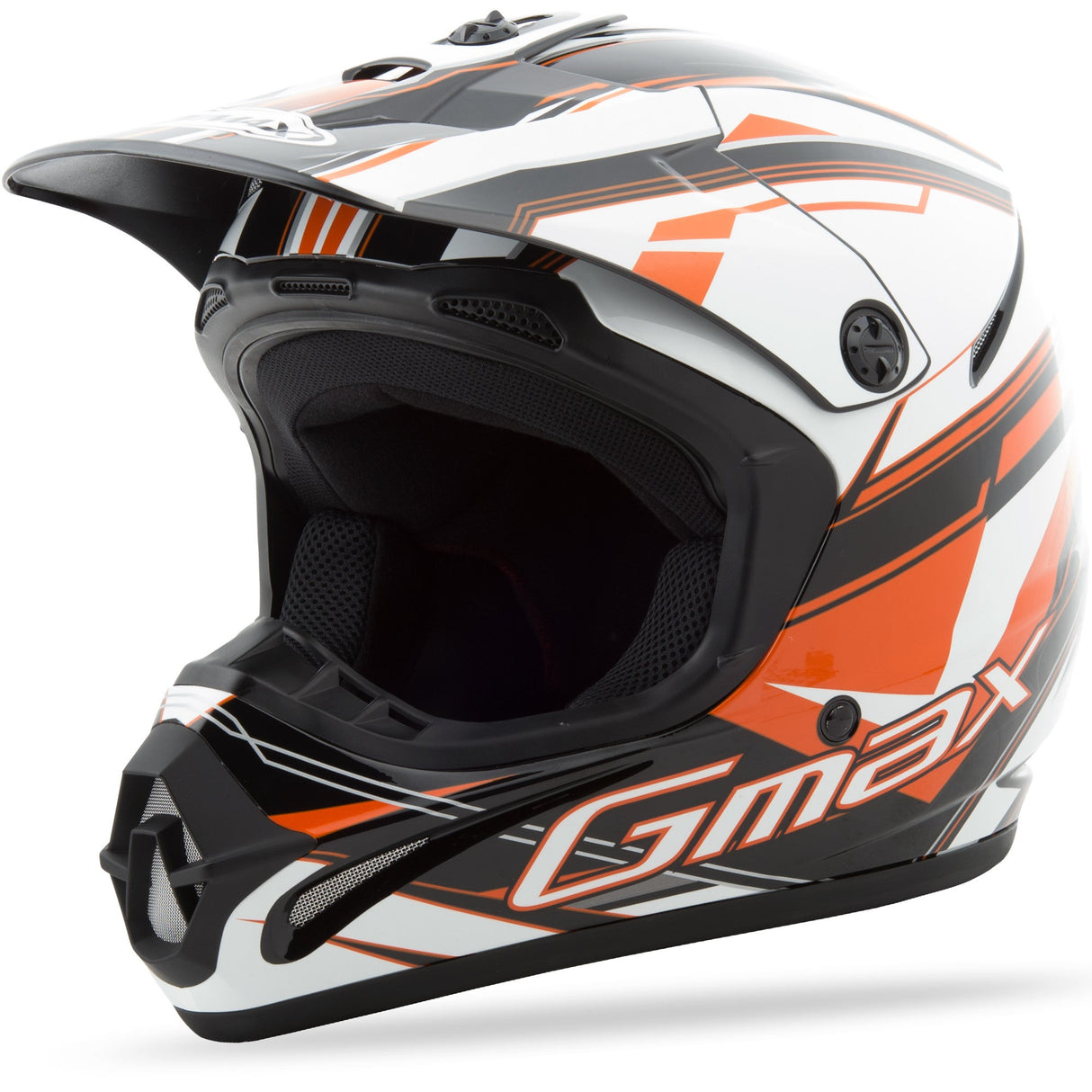 GMAX Youth Gm-46.2y Off-Road Traxxion Helmet Blk/Org/Wht Ym G3463251 TC-6