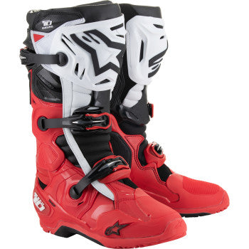 ALPINESTARS Tech 10 Enduro Boots - Bright Red/Black/White - US 8 2010025-3016-8