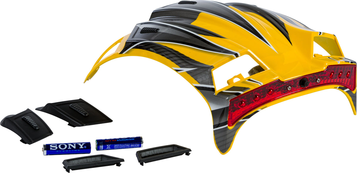 GMAX Top Vent Max W/Led Yellow/Silver G980236