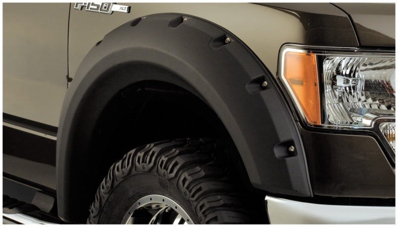 Bushwacker 09-14 Ford F-150 Styleside Max Pocket Style Flares 4pc 67.0/78.8/97.4in Bed - Black 20927-02
