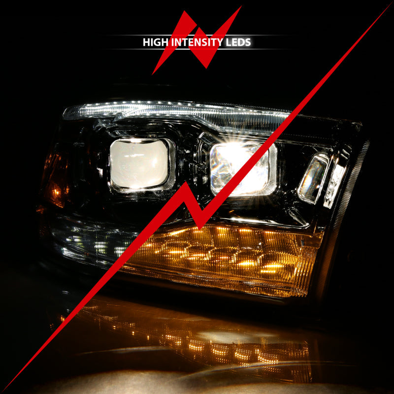 ANZO 2009-2018 Dodge Ram 1500 Projector H.L. Switchback Black Amber 111441