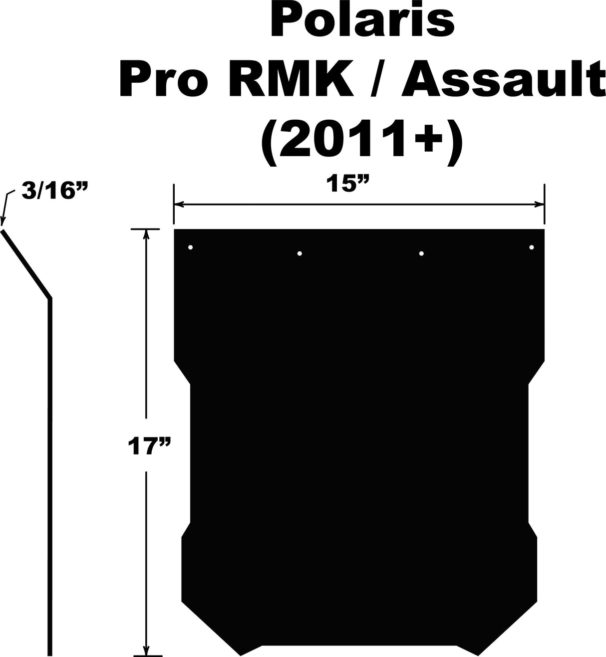 PDPSnowflap Polaris Pro Rmk/Assault/Axys 2011+SF-PRO11PB