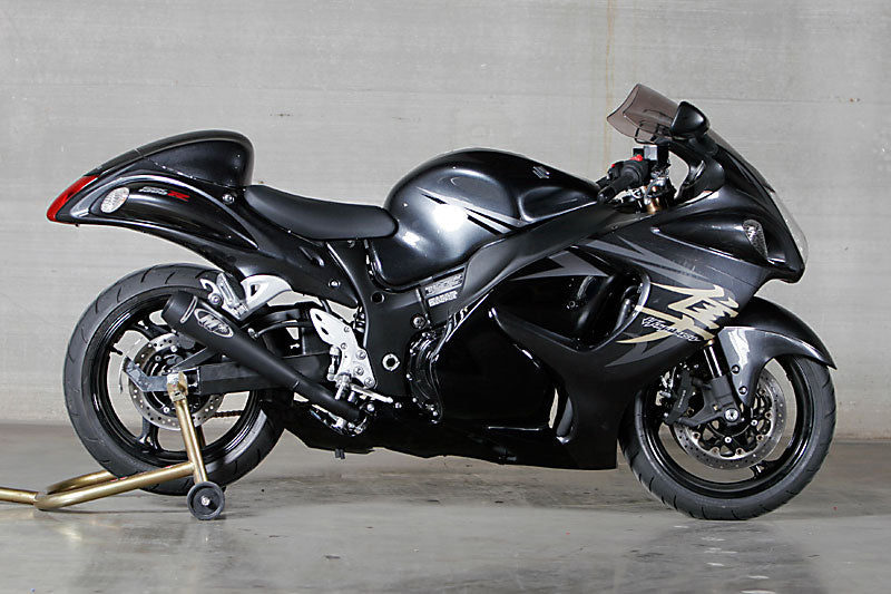 Escape M4 doble negro Retro-Drag Slip-Ons 2008-2020 Hayabusa SU8322