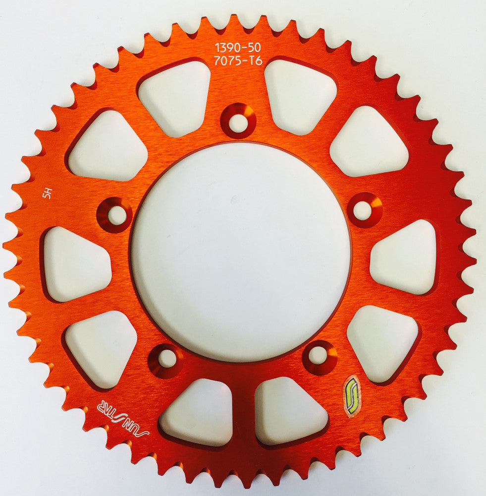 SUNSTAR Rear Sprocket Aluminum 50t-420 Org Husq/Ktm 5-139050OR