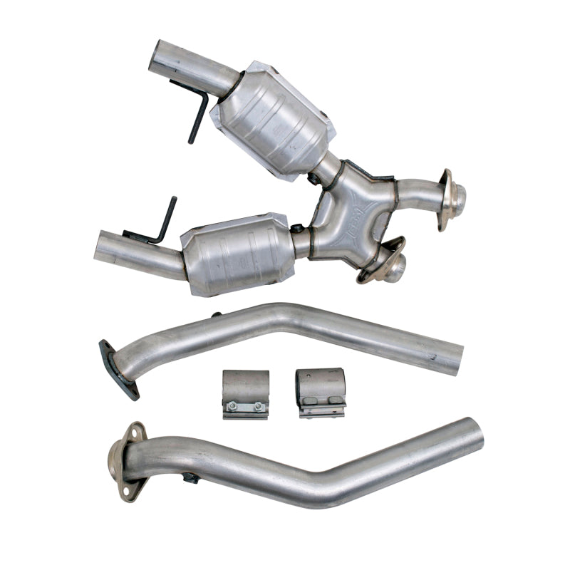 BBK 96-98 Mustang 4.6 GT High Flow X Pipe With Catalytic Converters - 2-1/2 1666