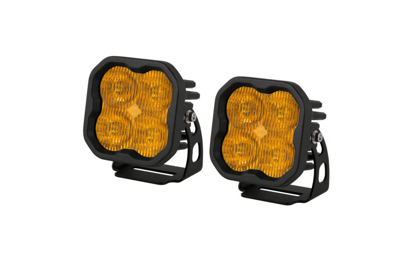 Diode Dynamics SS3 LED Pod Max - Yellow SAE Fog Standard (Pair) DD6492P