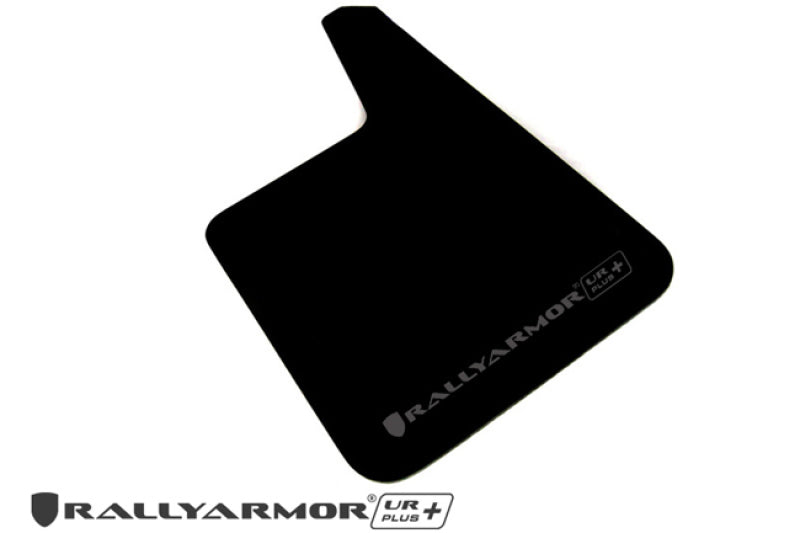 Rally Armor Universal Fit (No Hardware) UR Plus Black UR Mud Flap w/ Red Logo MF20-URP-BLK/RD