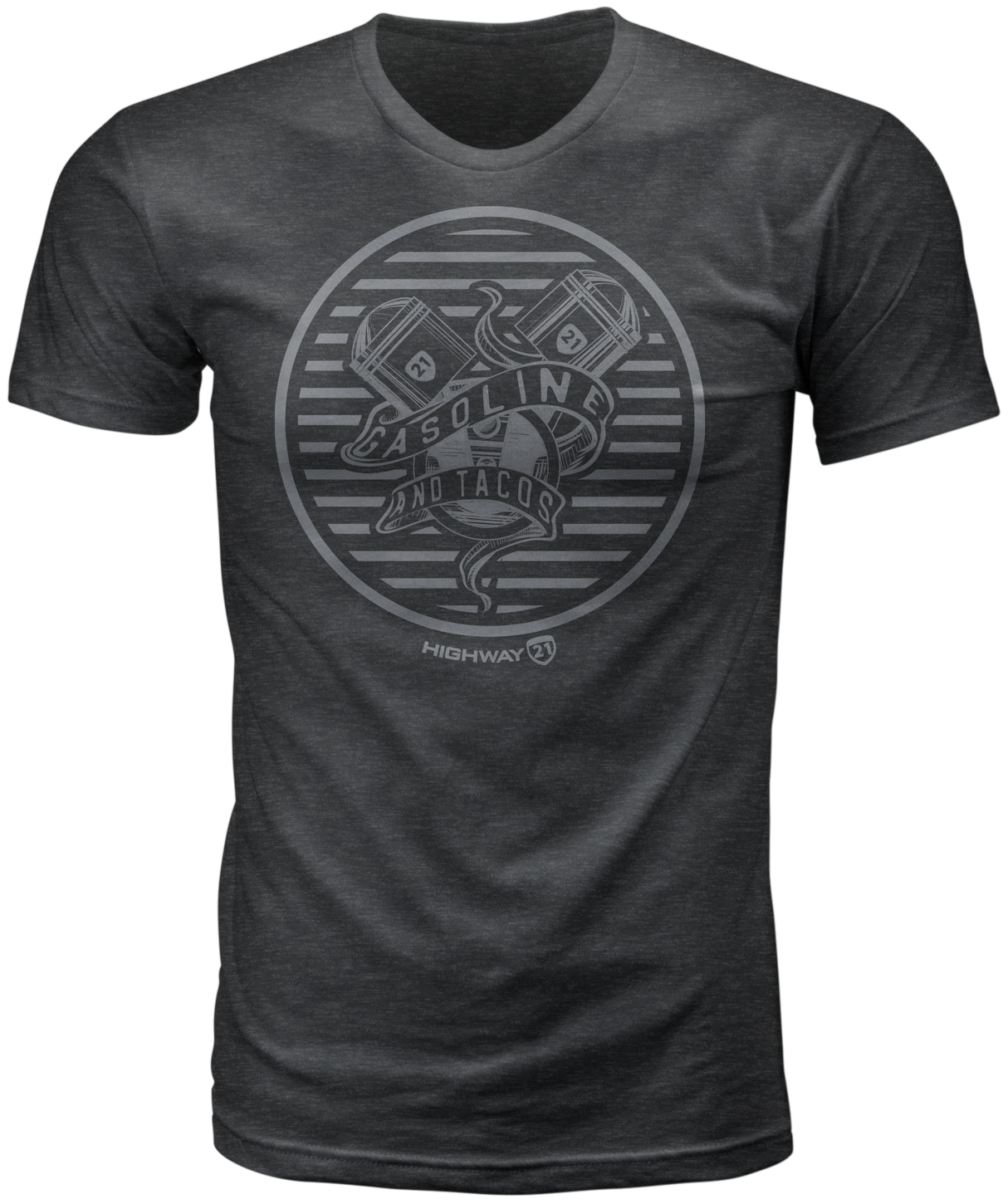 HIGHWAY 21 Gasoline Tee Charcoal Xl 489-2000X