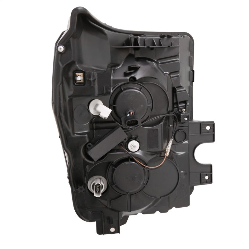 ANZO 2011-2016 Ford F250 Projector Headlights w/ Plank Style Switchback Black w/ Amber 111406