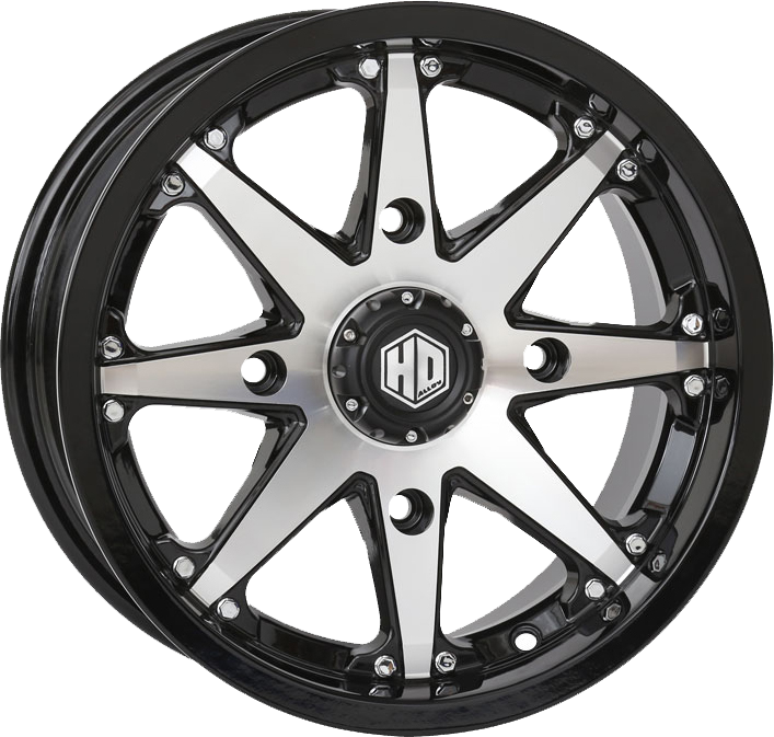 STI TIRE & WHEEL HD10 Wheel - Front/Rear - Machined Black - 14x7 - 4/156 - 5+2 (+30 mm) 14HD1003