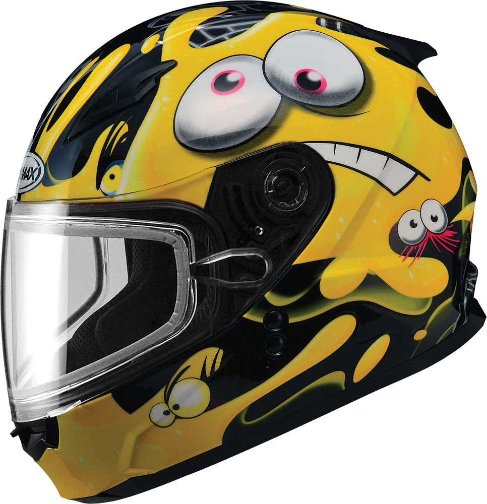 GMAX Gm-49y Snow Helmet Slimed Black/Yellow Ys G2491230 TC-4