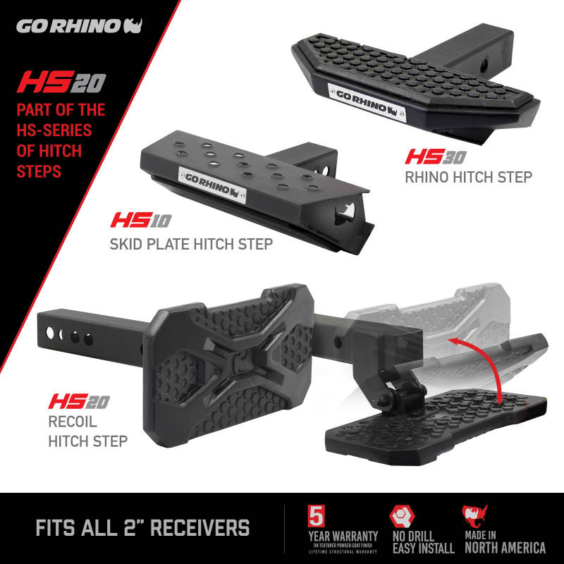 Go Rhino HS-20 Hitch Bumper Step HS2012T