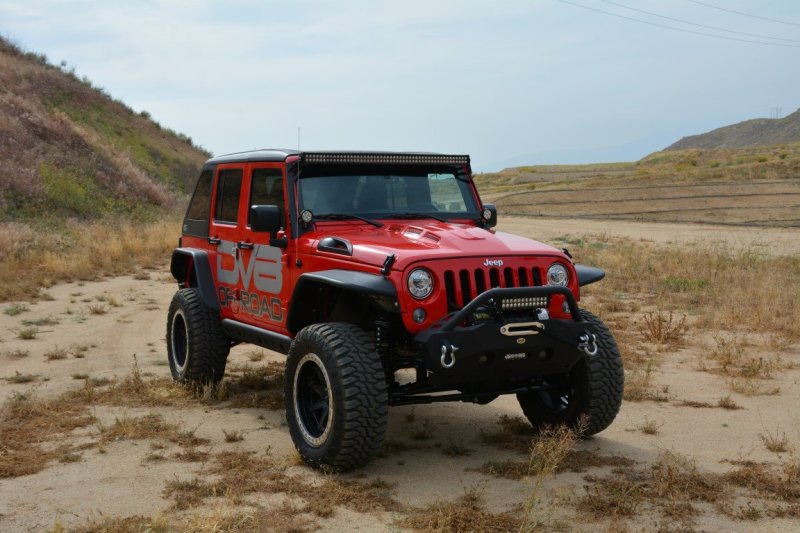 DV8 Offroad 07-18 Jeep Wrangler JK Metal Heat Dispersion Hood - Primer Black HDMB07-02