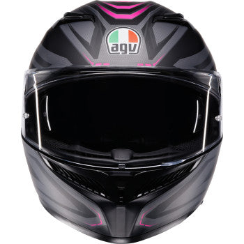 AGV Helmet K3 Syth Matte Black/Pink Lg 2118381004-025-L