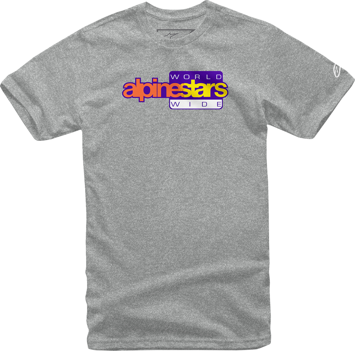 IN STOCK Open Box new ALPINESTARS World Wide Again T-Shirt - Heather Gray - Medium 1232-722361026M