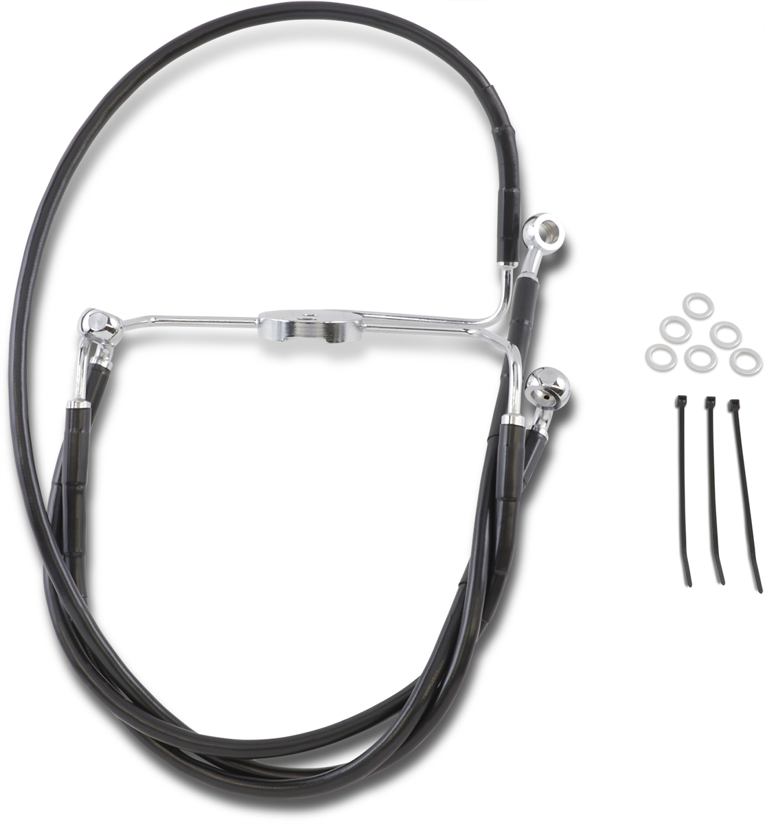 DRAG SPECIALTIES Línea de freno - Delantero - Negro - +10" LONGITUD S/B 16"/35 1/2" 644410-10BLK