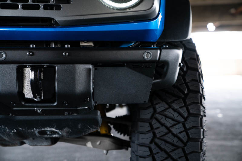 DV8 Offroad 21-22 Ford Bronco Factory Front Bumper License Relocation Bracket - Side LPBR-02
