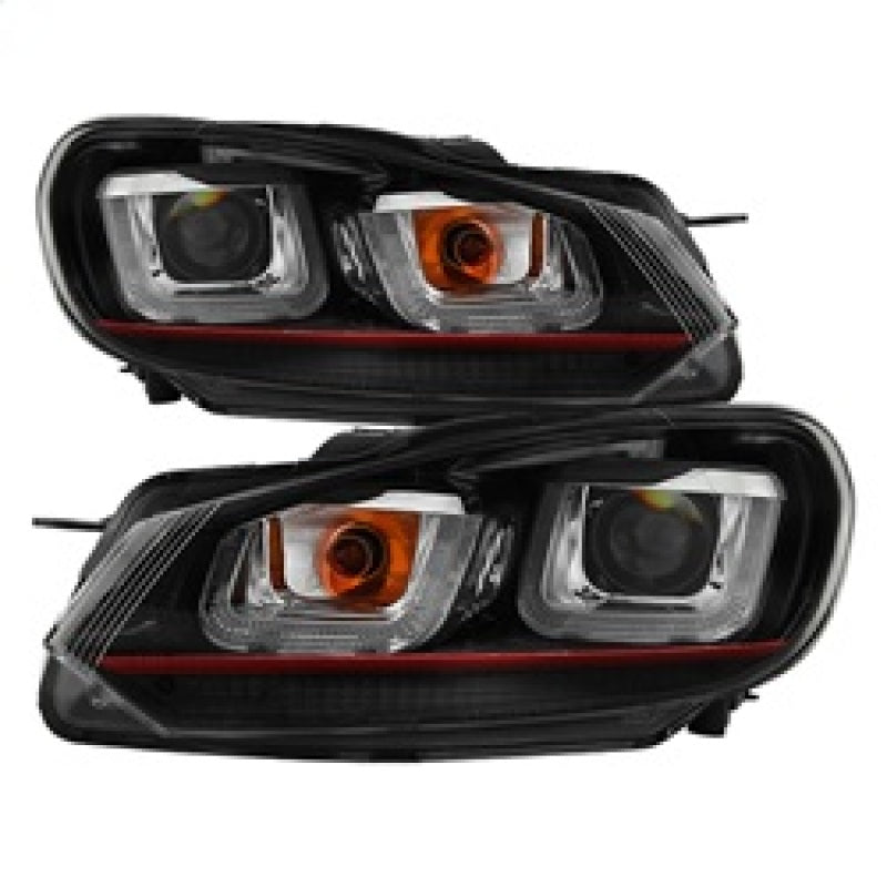 Spyder Volkswagen Golf / GTI 10-13 Version 3 Projector Headlights - Black PRO-YD-VG10V3R-DRL-BK 5082046